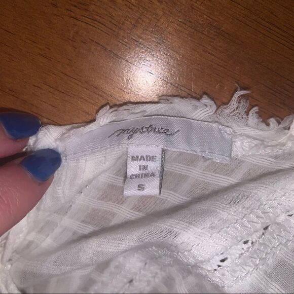 Mystree White Lace Sleeveless Top - Picture 4 of 5